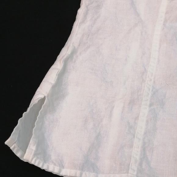 Escada White Linen Blouse Sleeveless Size … - Picture 6 of 13